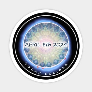 Solar Eclipse April 8th 2024 Tie Dye Moon Sun Totality Mandala Spirituality Magnet